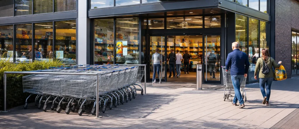 Lidl supermarkt aan de Stadsbrink in Wageningen