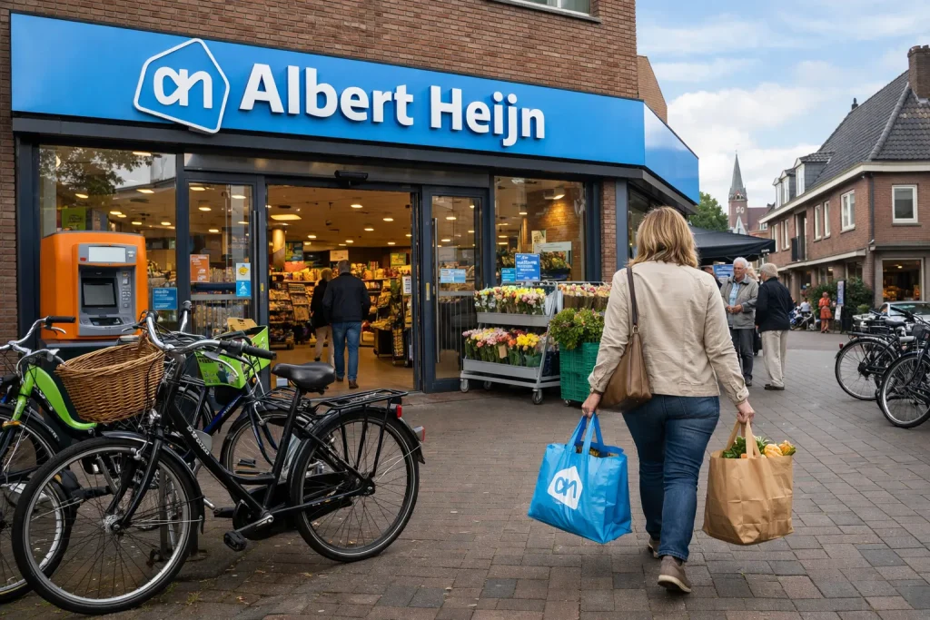 Albert Heijn winkel in Wageningen buitenkant supermarkt